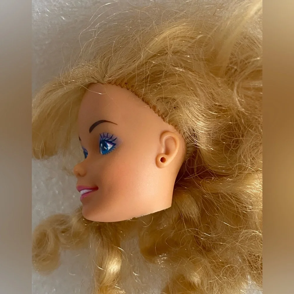 Vintage Mattel Barbie with Curly Golden Blonde Hair - HEAD Replacement Only